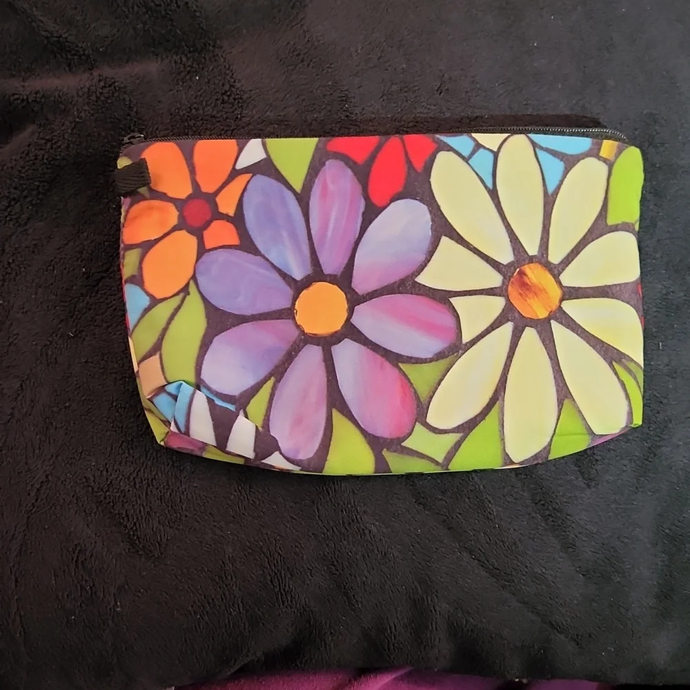 NEW- Cosmetic bags- colorful flowers